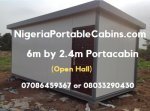6m by 2.4m portacabin open office front view