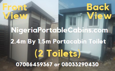 2.4m by 1.5m Portacabin Toilet Nigeria (2 in 1 Toilet)