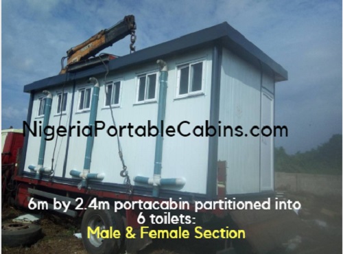 portable cabin toilet 6x2.4 back