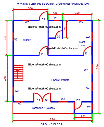 Prefab Duplex Ground floor Plan